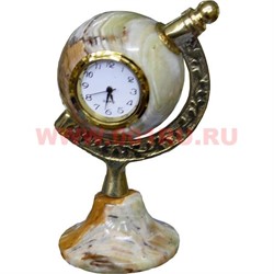 Часы из оникса "Глобус" 9см (1,5 дюйма) - фото 55909