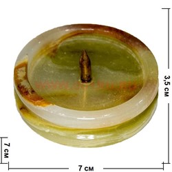Подсвечник из оникса 3,5х7 см - фото 56156