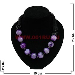 Бусы из голубого агата (граненый) - фото 56305