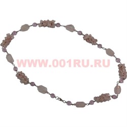 Бусы из розового кварца 70 см оптом (россыпь+камень) - фото 56522