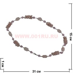 Бусы из розового кварца 70 см оптом (россыпь+камень) - фото 56523