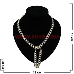 Набор 2в1 (колье, браслет) из жемчуга, перламутра, гематита (цвет золото) - фото 56592