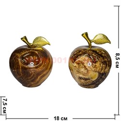 Яблоко из черного оникса 3 дюйма 8,5 см - фото 56693