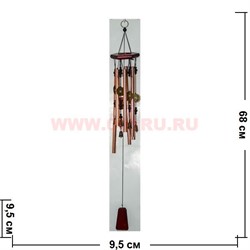 Музыка ветра (KL-1332) 6 трубок 6 колокольчиков - фото 56756