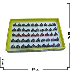 Кольца (K-3) с камешками 100 шт/упаковка - фото 58816