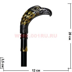 Трость "орел" 90 см с металлической рукоятью и стилетом внутри трости - фото 59330