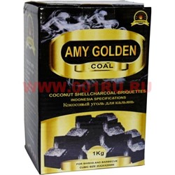 Уголь для кальяна Amy Golden 1 кг кокосовый 25 мм кубик - фото 59488