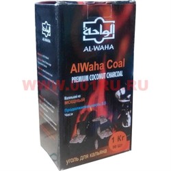 Уголь для кальяна AlWaha 1 кг кокосовый 96 шт 25 мм кубик - фото 59518