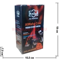 Уголь для кальяна AlWaha 1 кг кокосовый 96 шт 25 мм кубик - фото 59520
