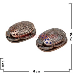 Скарабей большой из металла (цвета страз в ассортименте) - фото 59722