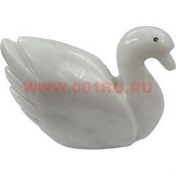 Лебедь из белого оникса 5 см (2 дюйма) - фото 59747