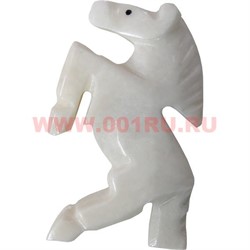Лошадка из белого оникса 2014 символ года 4" (10,5 см) - фото 59938