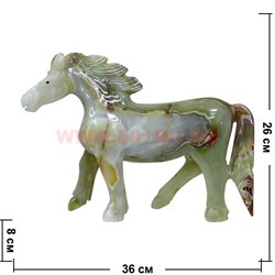 Конь из оникса (14 дюймов) 36 см длина - фото 60247