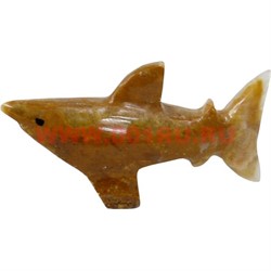Акула из оникса, 10 см длина (4 дюйма) - фото 60258