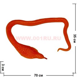 Змея силиконовая 1 м цвета в ассортименте (растягивается до 5 м) 12 шт/уп - фото 60261