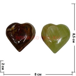Сердца из оникса 8,5 см (цена за пару) - фото 60310