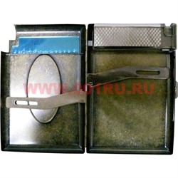 Портсигар с зажигалкой на 12-20 сигарет в ассортименте - фото 60405