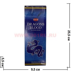 Благовония HEM "Dragons Blood" (кровь дракона) 6 шт/уп, цена за уп - фото 60660