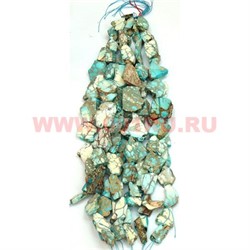 Нитка бусин варисцит белый цена за 1 нитку, натуральный камень - фото 60687