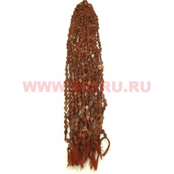 Нитка бусин коричневый авантюрин ромб цена за 1 нитку, натуральный камень - фото 60697