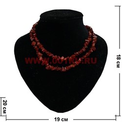 Нитка бусин сердолик 80 см натуральный камень - фото 60742