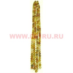 Нитка бусин желтый агат "таблетка", цена за 1 нитку, натуральный камень - фото 60823