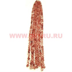 Нитка бусин розовый кварц "таблетка" цена за 1 нитку, натуральный камень - фото 60839