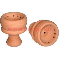 Чашка глиняная для кальяна (дырочки по кругу) 10 см - фото 60949