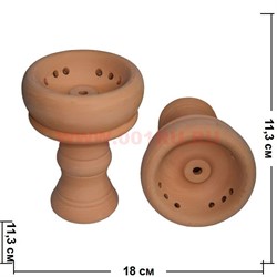 Чашка глиняная для кальяна (дырочки по кругу) 11,3 см - фото 60966