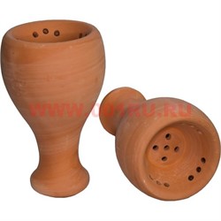 Чашка глиняная для кальяна (дырочки по кругу) 13,7х8 см - фото 60969