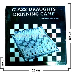 Игра «Пьяные шахматы» с круглыми стопками 25 см доска - фото 61252