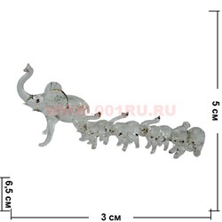 Кристалл "Слоники" набор из 7 штук - фото 61331