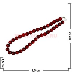 Бусы из натурального коралла "Шар" 14 мм - фото 61456