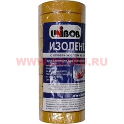 Изолента из ПВХ Юнибоб (клей каучук) желтая 19 мм 25 м, цена за 10 шт (Unibob) - фото 61634