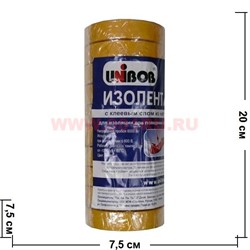 Изолента из ПВХ Юнибоб (клей каучук) желтая 19 мм 25 м, цена за 10 шт (Unibob) - фото 61635