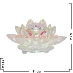 Кристалл "Лотос" перламутровый 11 см - фото 61836