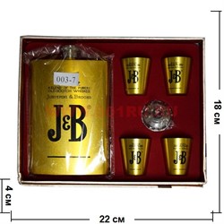 Набор с флягой 9 унций (003-7) J&B с 4 стаканчиками - фото 61957