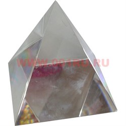 Кристалл "Пирамида прозрачная" 10 см (для гравировки) в твердой коробочке - фото 62031