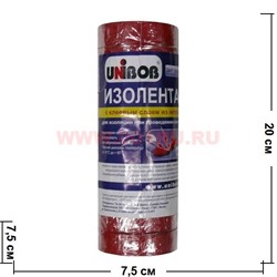 Изолента из ПВХ Юнибоб (клей каучук) красная 19 мм 25 м, цена за 10 шт (Unibob) - фото 62271