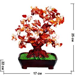 Дерево счастья "сердолик" большое 28 см - фото 62584