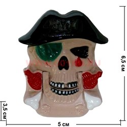 Зажигалка газовая "Череп" с музыкой - фото 64497