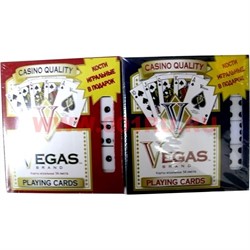 Карты для покера+кости Vegas (США), цена за 2 упаковки - фото 64574