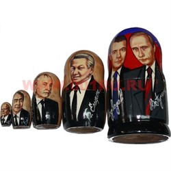 Матрешка 5 президентов: Путин-Медведев, Ельцин, Горбачёв, Брежнев, Хрущев - фото 64941