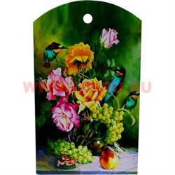 Доска разделочная "Цветы в вазе" в ассортименте - фото 64962