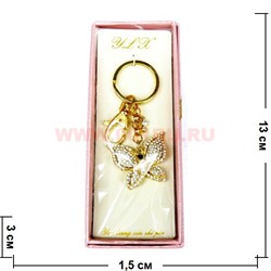 Брелок "Бабочка", стразы, 6 штук в уп.,цена за штуку - фото 65286