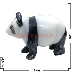 Панда из оникса 8 см (4 дюйма) - фото 65414