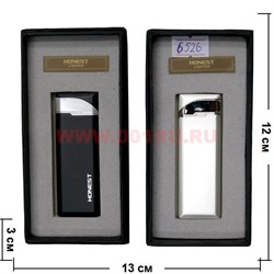 Зажигалка газовая Honest (6526) простая строгая, 3 цвета - фото 65585