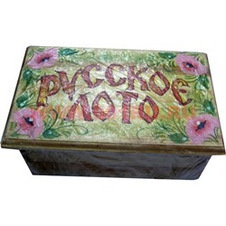Игра "Русское лото" в деревянной коробке - фото 65638