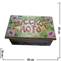 Игра "Русское лото" в деревянной коробке - фото 65639