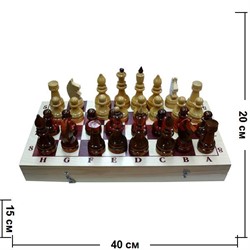 Шахматы деревянные простые 40х40 см доска - фото 65695